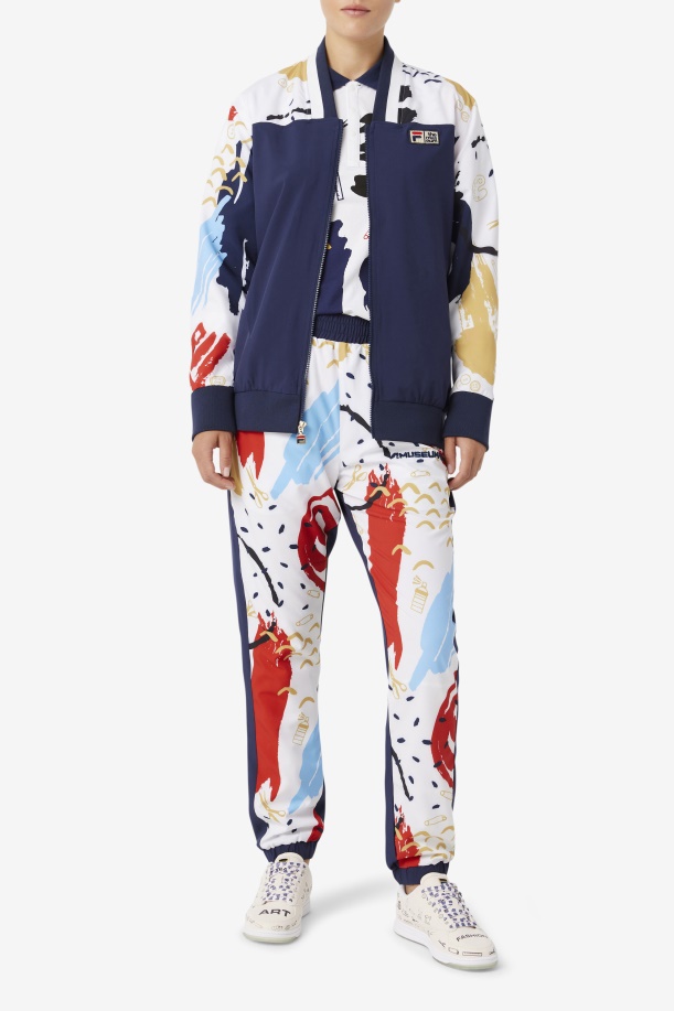 Fila X The Museum εμπριμέ σακάκι Peacoat/λευκό/κόκκινο Fila