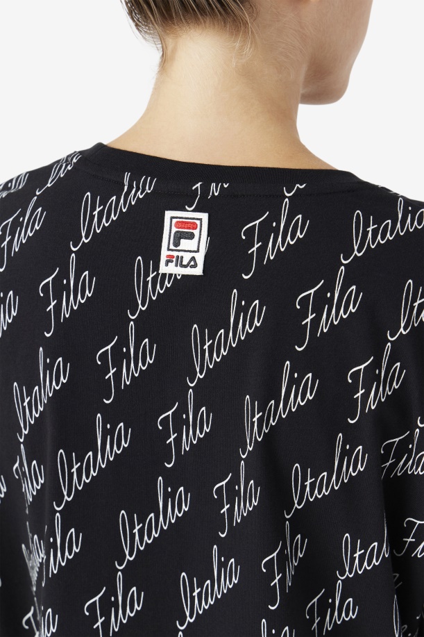 μπλουζάκι Fila Elizabeth Black/gardenia