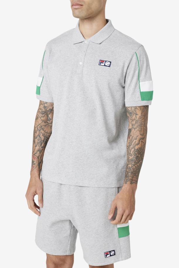 Fila Coda Polo ανοιχτό γκρι/ζελέ φασόλι/λευκό