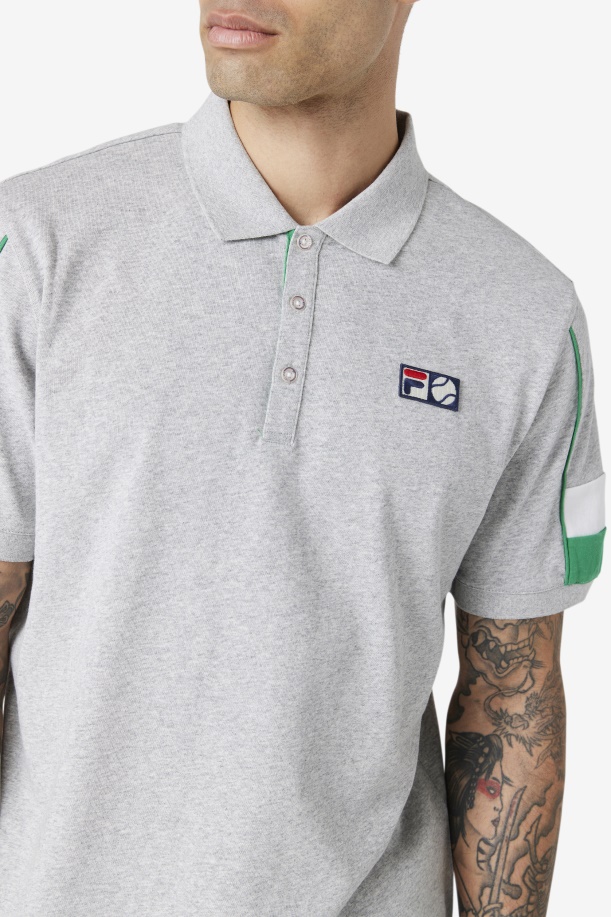 Fila Coda Polo ανοιχτό γκρι/ζελέ φασόλι/λευκό
