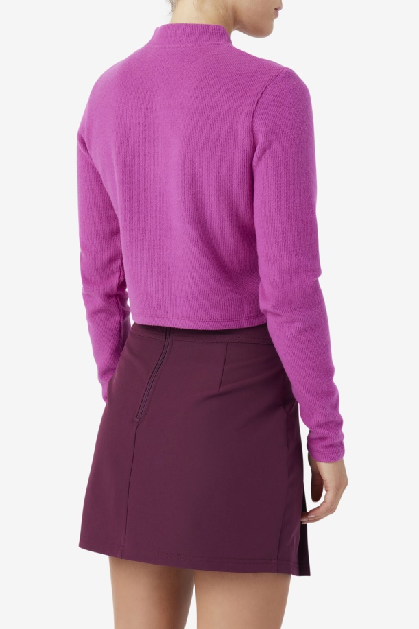 Josie Half Zip Top Fila Rouge/potpourri