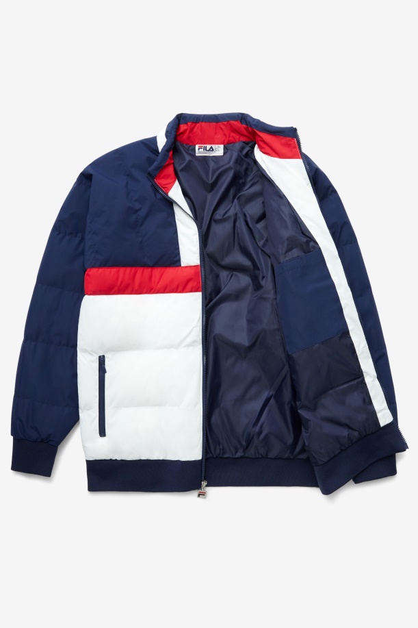 Fila Navy/κόκκινο/λευκό μπουφάν Fausto Ski