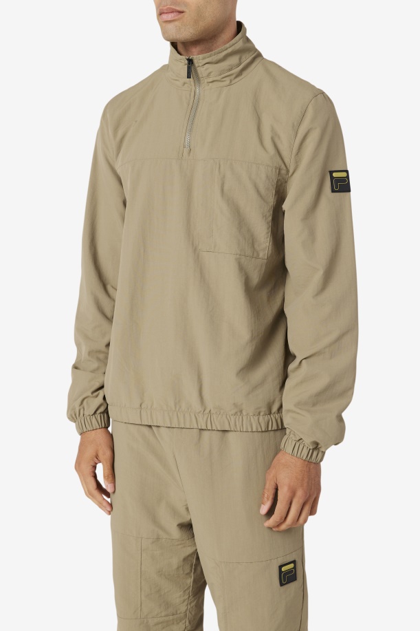 Μπουφάν Fila Covert πράσινο Magnus με φερμουάρ 1/4
