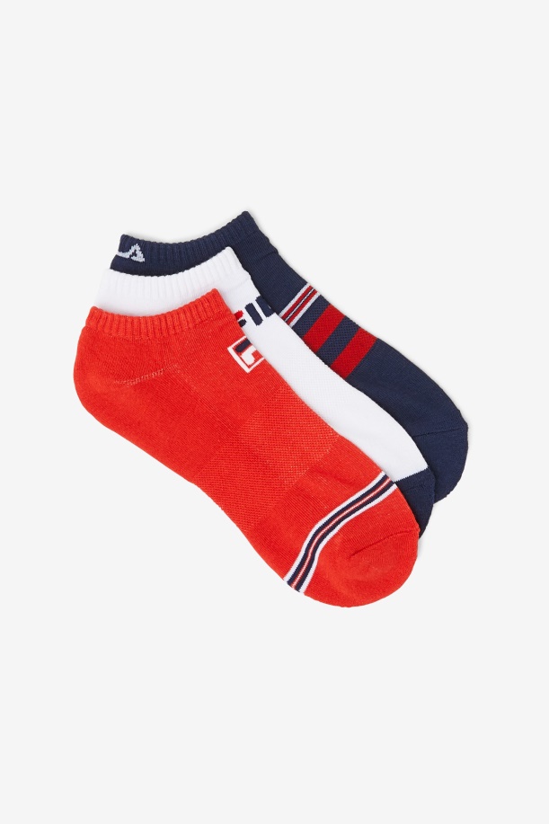 Fila Navy ανδρική ριγέ κάλτσα No Show 3-pack