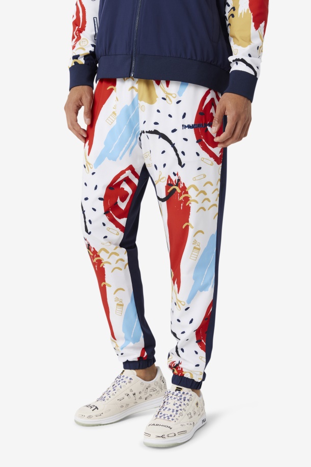 Fila X το μουσείο εμπριμέ πίστα παντελόνι Fila Peacoat/λευκό/κόκκινο
