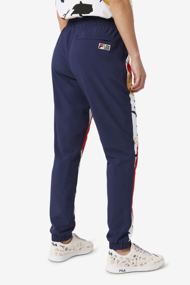 Fila X το μουσείο εμπριμέ πίστα παντελόνι Fila Peacoat/λευκό/κόκκινο