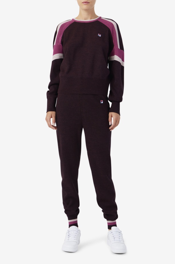 Fila Frankie Knit Pant Grape Wine/rouge/potpourri