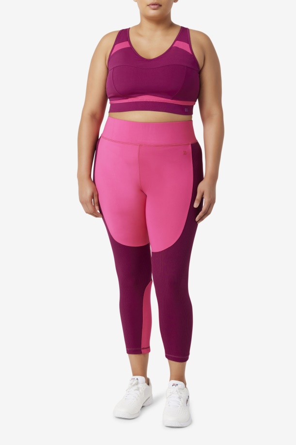 ματζέντα μωβ/έντονο ροζ Fila Uplift Racerback αθλητικό σουτιέν