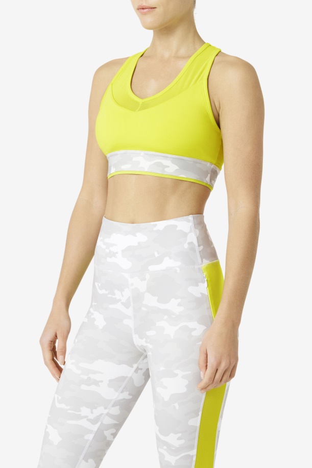 Fila Uplift Racerback σουτιέν Top Sulphur