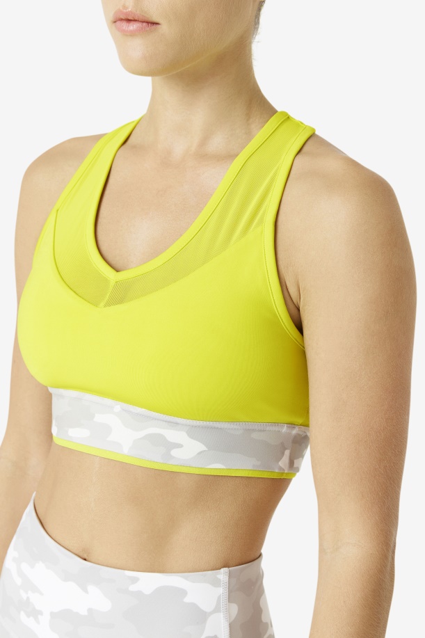 Fila Uplift Racerback σουτιέν Top Sulphur