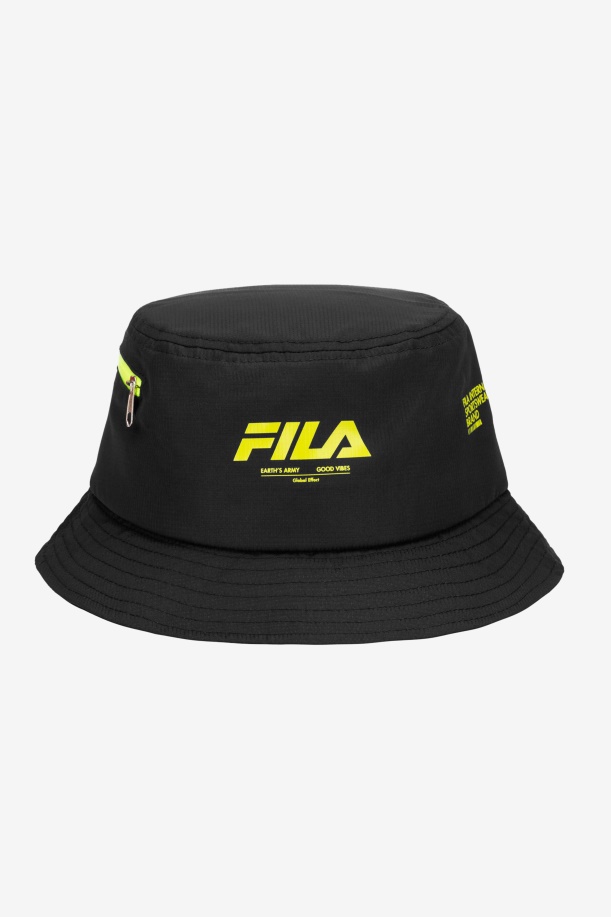 καπέλο κουβά μαύρο Ripstop Fila