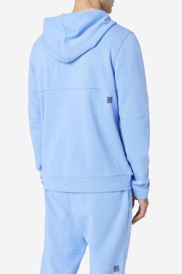 Fila Kayra Full Zip Hoodie με κουκούλα αραβοσίτου μπλε/κοραλί σύννεφο