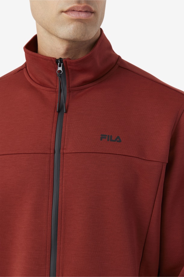 μπουφάν με φερμουάρ Gonal Russet καφέ/μαύρο Fila