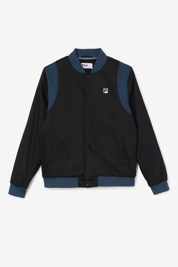 Black/teal Cree Bomber Fila
