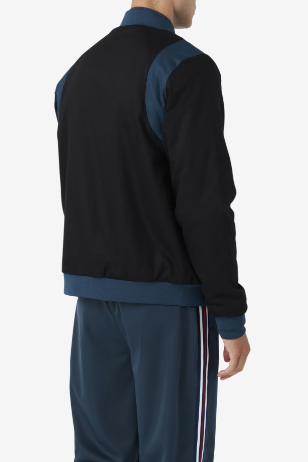 Black/teal Cree Bomber Fila