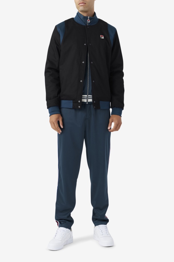 Black/teal Cree Bomber Fila