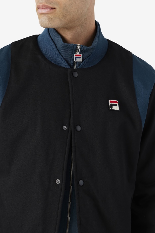 Black/teal Cree Bomber Fila