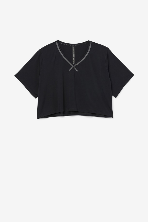 μαύρο Fila Fi-lux Hi-low Crop Top