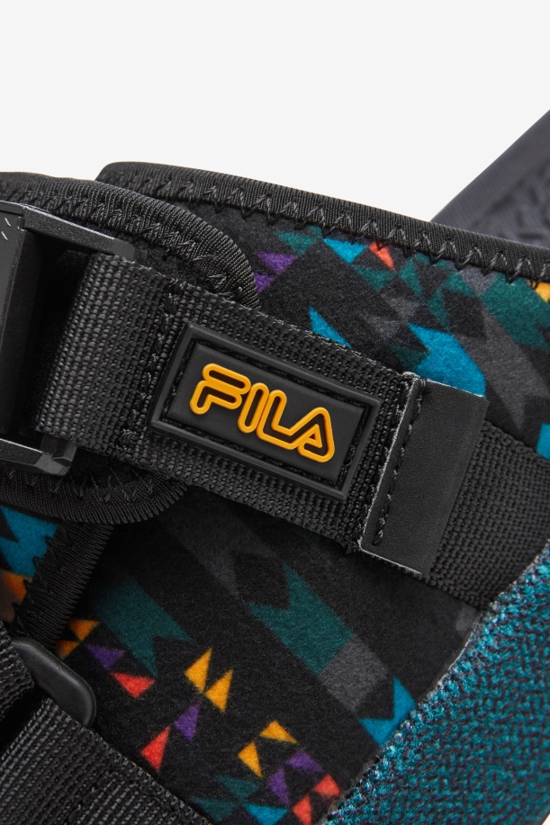 ανδρική τσουλήθρα άτλαντα Black/june Bug/saffron Fila