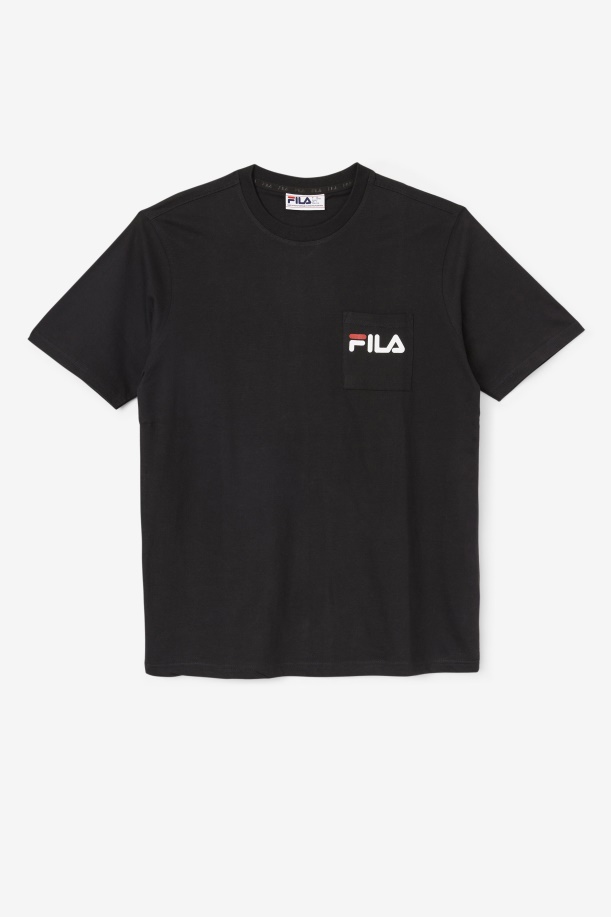 μπλουζάκι τσέπης Fila Curtis μαύρο/άσπρο/jun Bug