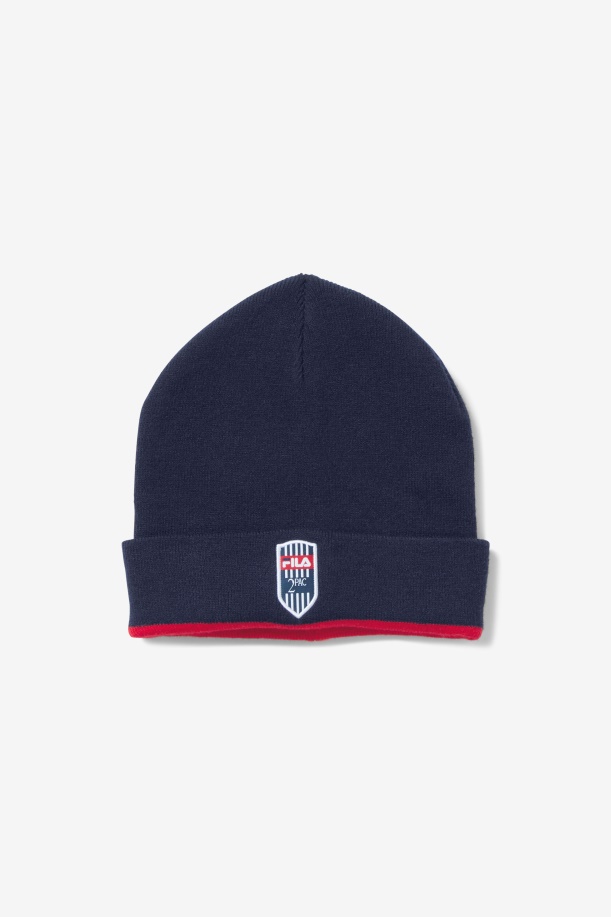 2pac Beanie Navy/κόκκινο Fila