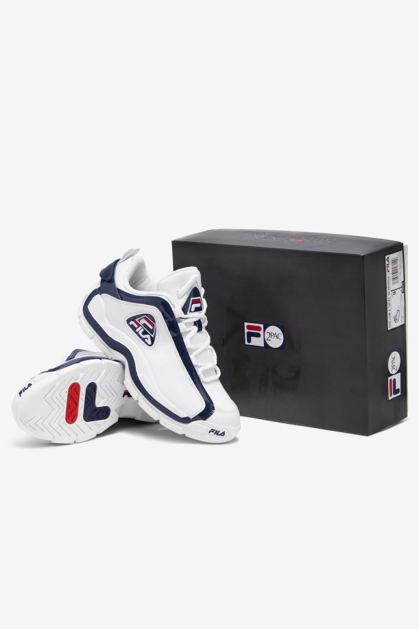 Fila White/navy/red Grant Hill 2 Low X 2pac \'96 επανέκδοση
