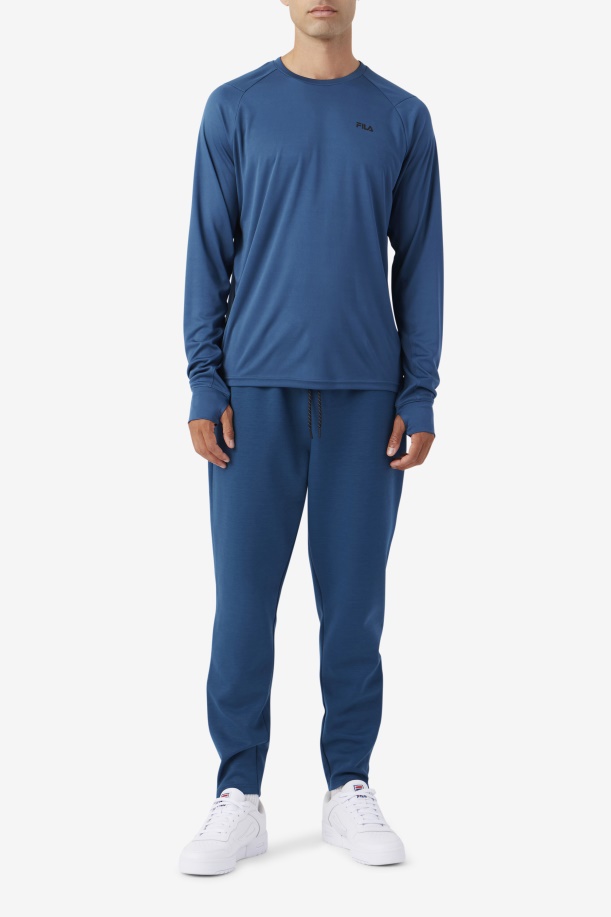 Fila Jazam μακρυμάνικο Crew Majolica μπλε/μαύρο