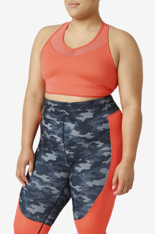 Fila Uplift Racerback σουτιέν τοπ ζεστό κοραλί