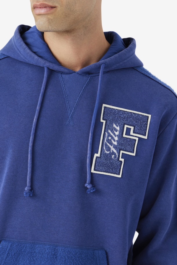 Bryson Vintage Wash Hoodie Fila Blue/gardenia