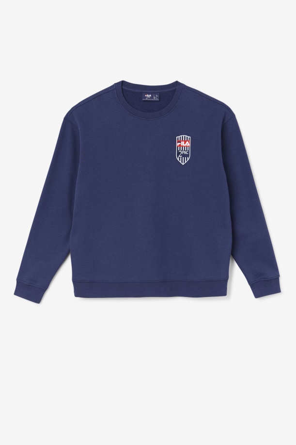 2pac Fleece Patch Crew Fila Navy
