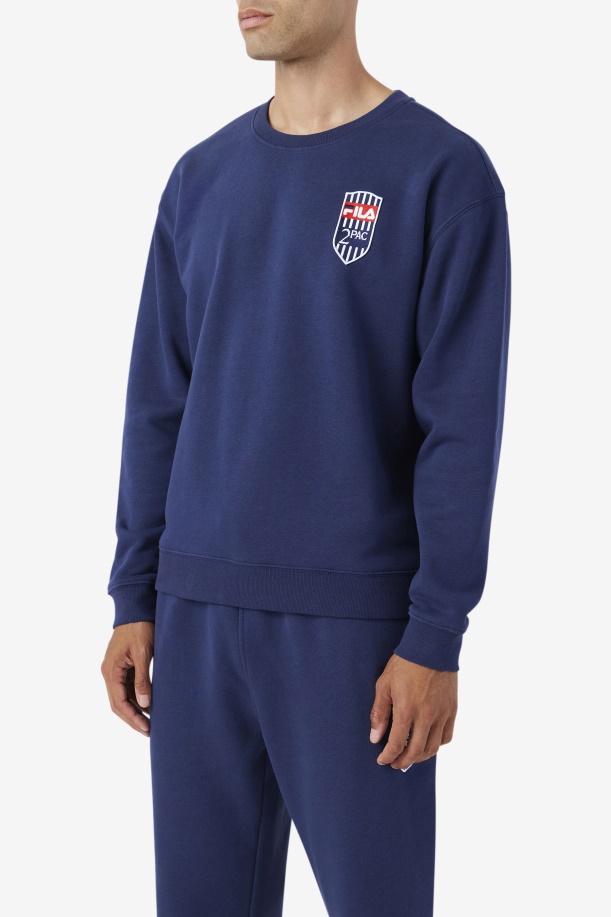 2pac Fleece Patch Crew Fila Navy