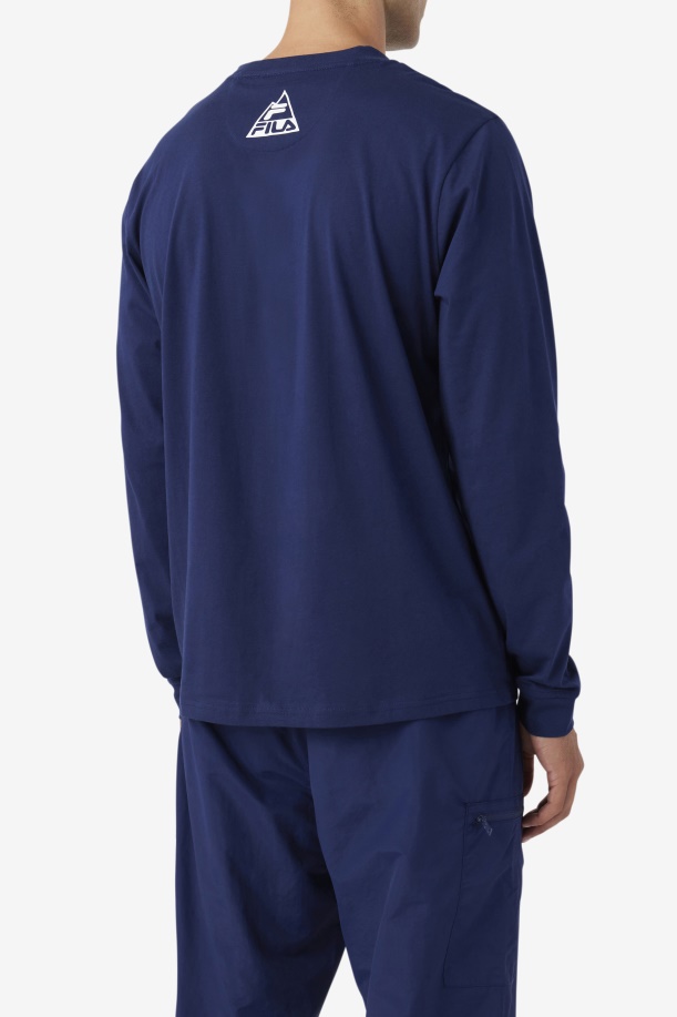 μακρυμάνικο μπλουζάκι Fila Navy/ice Aqua/egret Kare