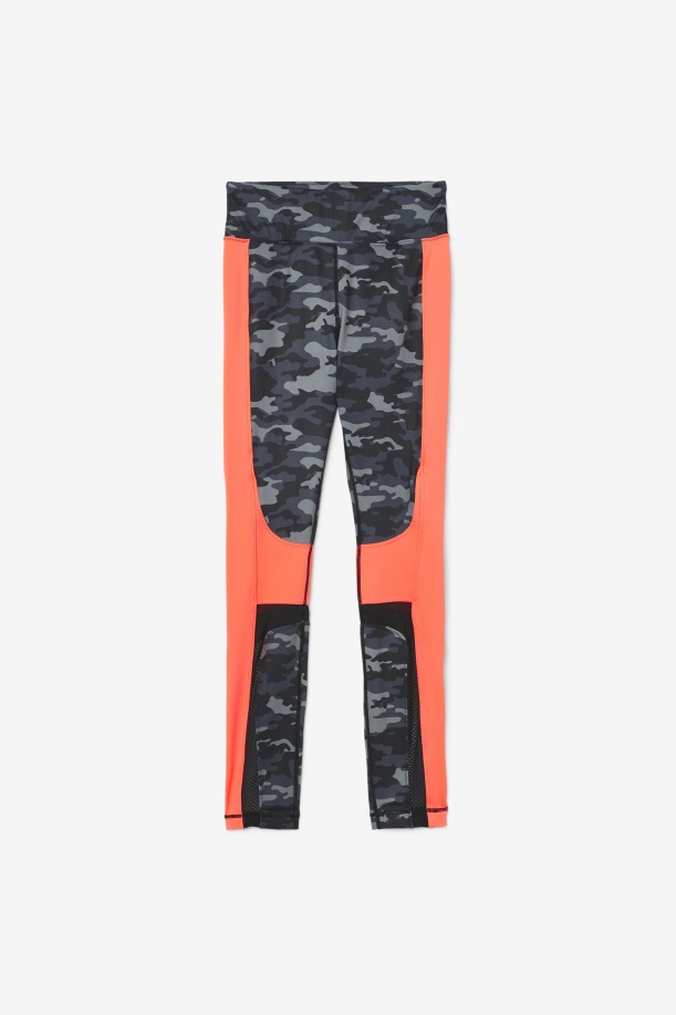 Forza Color Blocked κολάν Fila σκούρο Camo/κοραλί/μαύρο