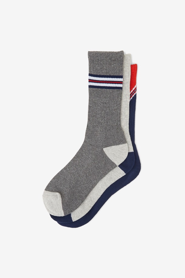 Fila ανδρική κάλτσα Chevron Crew 3-pack Navy