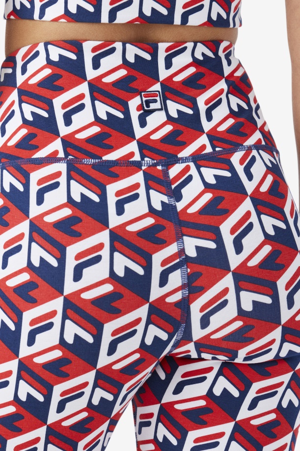 Fila Karteras 7/8 στενό κόκκινο/ναυτικό/λευκό