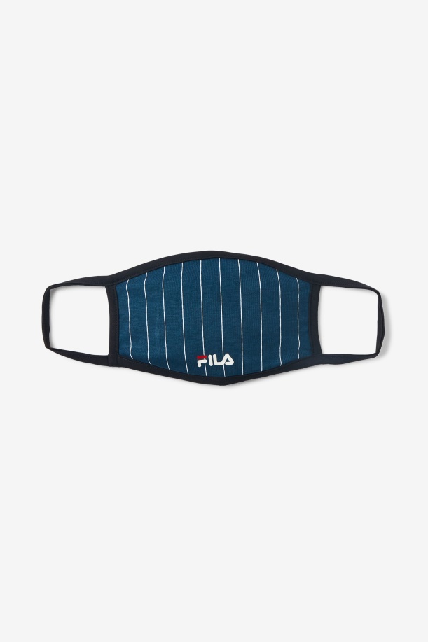 Fila Pin ριγέ υφασμάτινη μάσκα προσώπου Navy