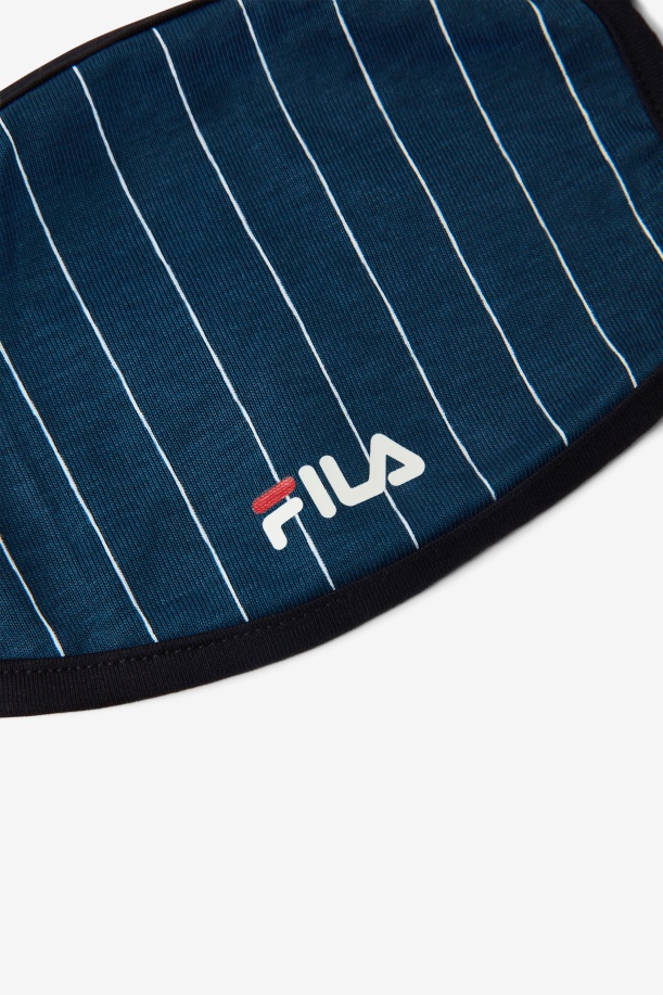 Fila Pin ριγέ υφασμάτινη μάσκα προσώπου Navy