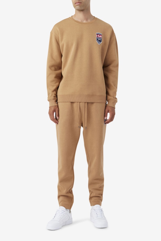 2pac Patch Jogger Fila Tobacco καφέ