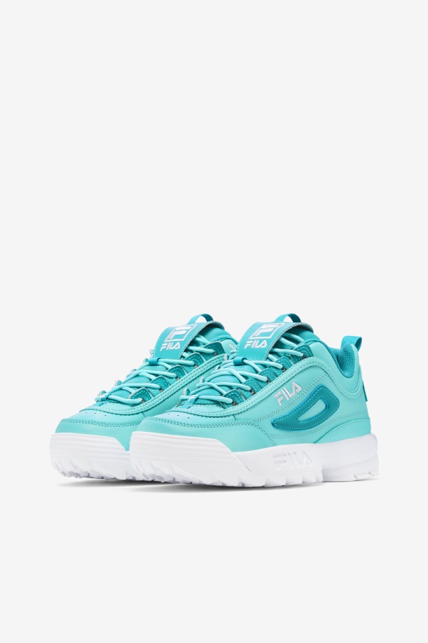 μπλε/τιρκουάζ τονωτικό/λευκό γυναικείο Disruptor 2 Premium Fila