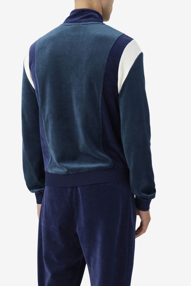 Floyd Velour Jacket Fila Teal/navy/egret