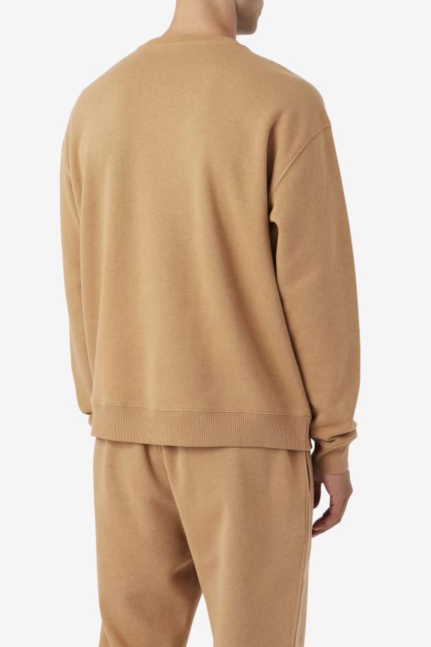 Fila Tobacco Brown 2pac Fleece Patch Crew