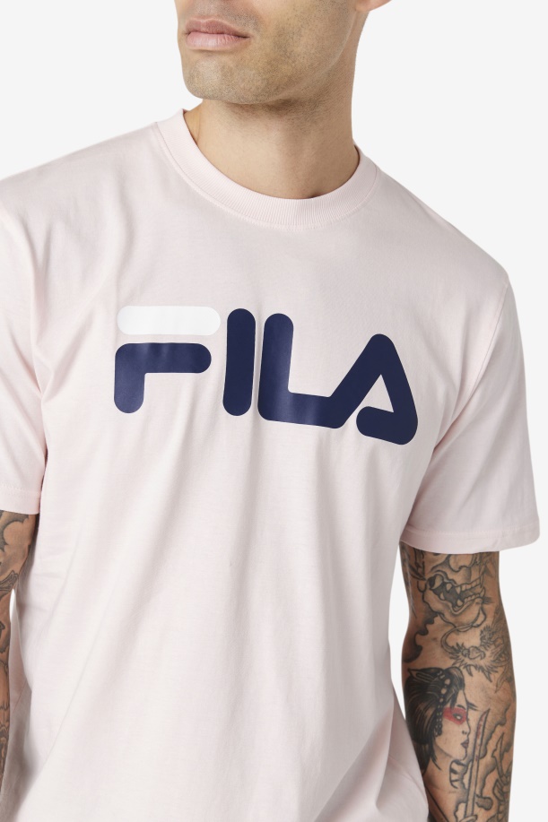 ανδρικό μπλουζάκι αετού ροζ/ναυτικό/λευκό Fila