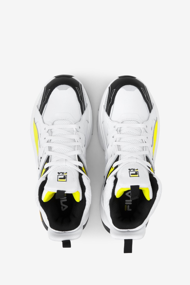 Fila γυναικείο Hallasan Mid Premium λευκό/μαύρο/λεμόνι τονωτικό