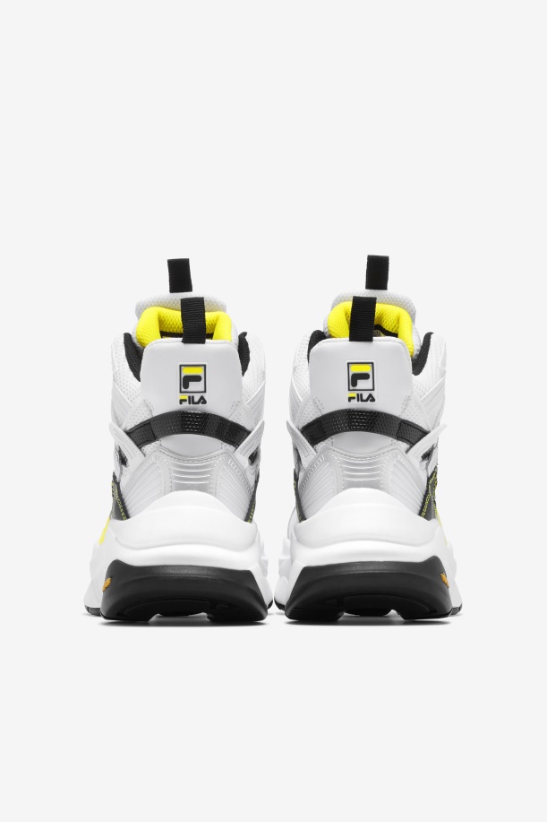 Fila γυναικείο Hallasan Mid Premium λευκό/μαύρο/λεμόνι τονωτικό