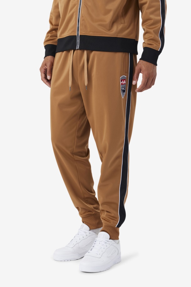 Tobacco καφέ/λευκό παντελόνι 2 Pac πίστας Fila
