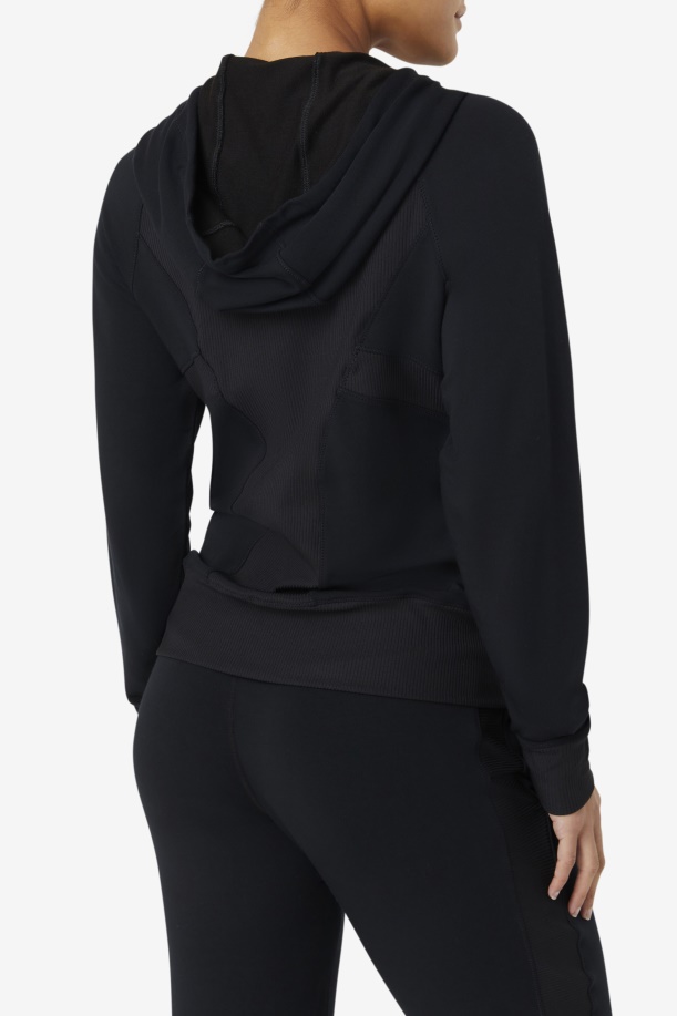 μαύρο Fi-lux υφή Full Zip Hoodie Fila