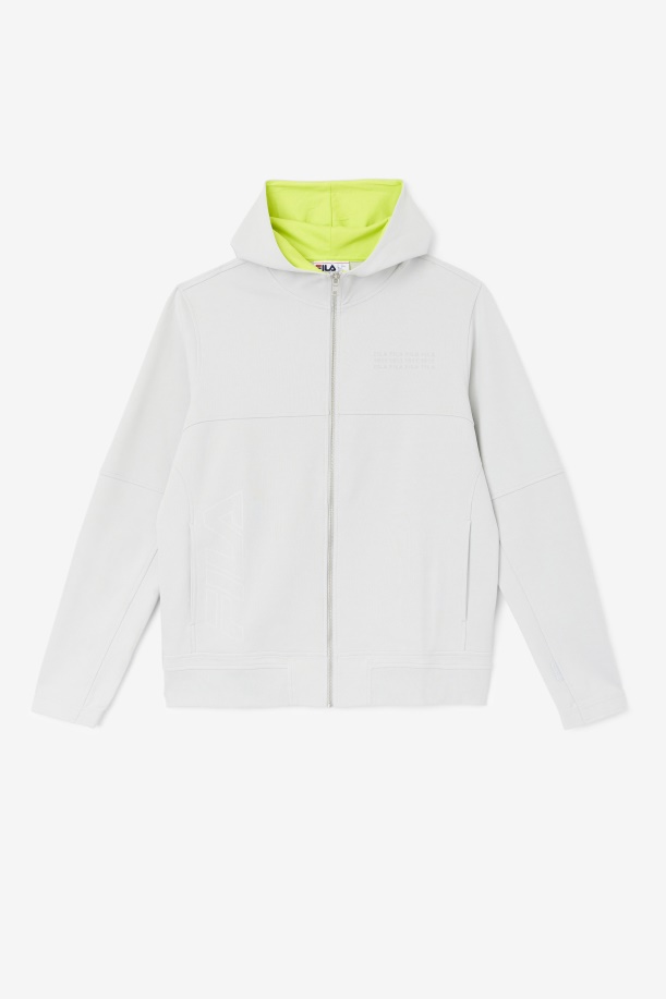 Kayra Full Zip Hoodie Fila Stone/lime Punch