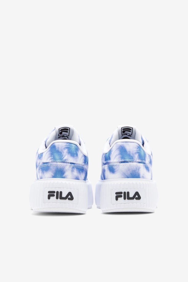 Fila λαμπερή βαφή γραβάτας γυναικείας κοβαλτίου/μπλε/λευκής αμμοβολής