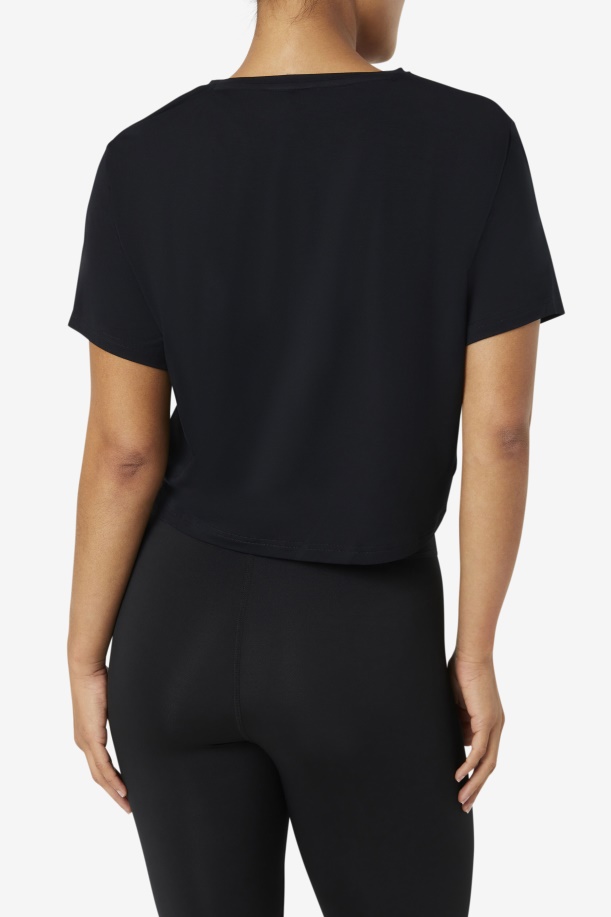 Fi-lux High-low Crop Top μαύρο Fila