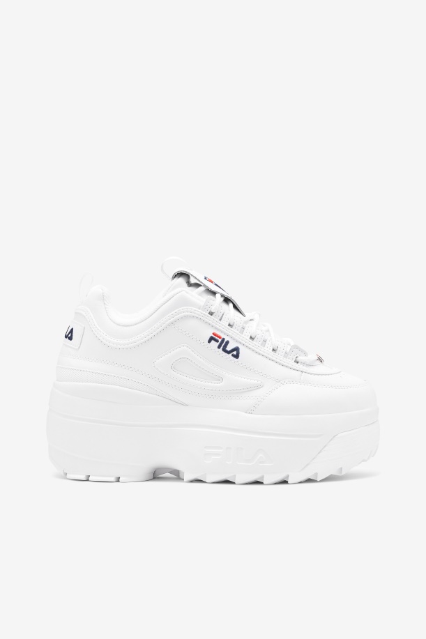 λευκό/ναυτικό/κόκκινο Fila γυναικείο Disruptor 2 Wedge